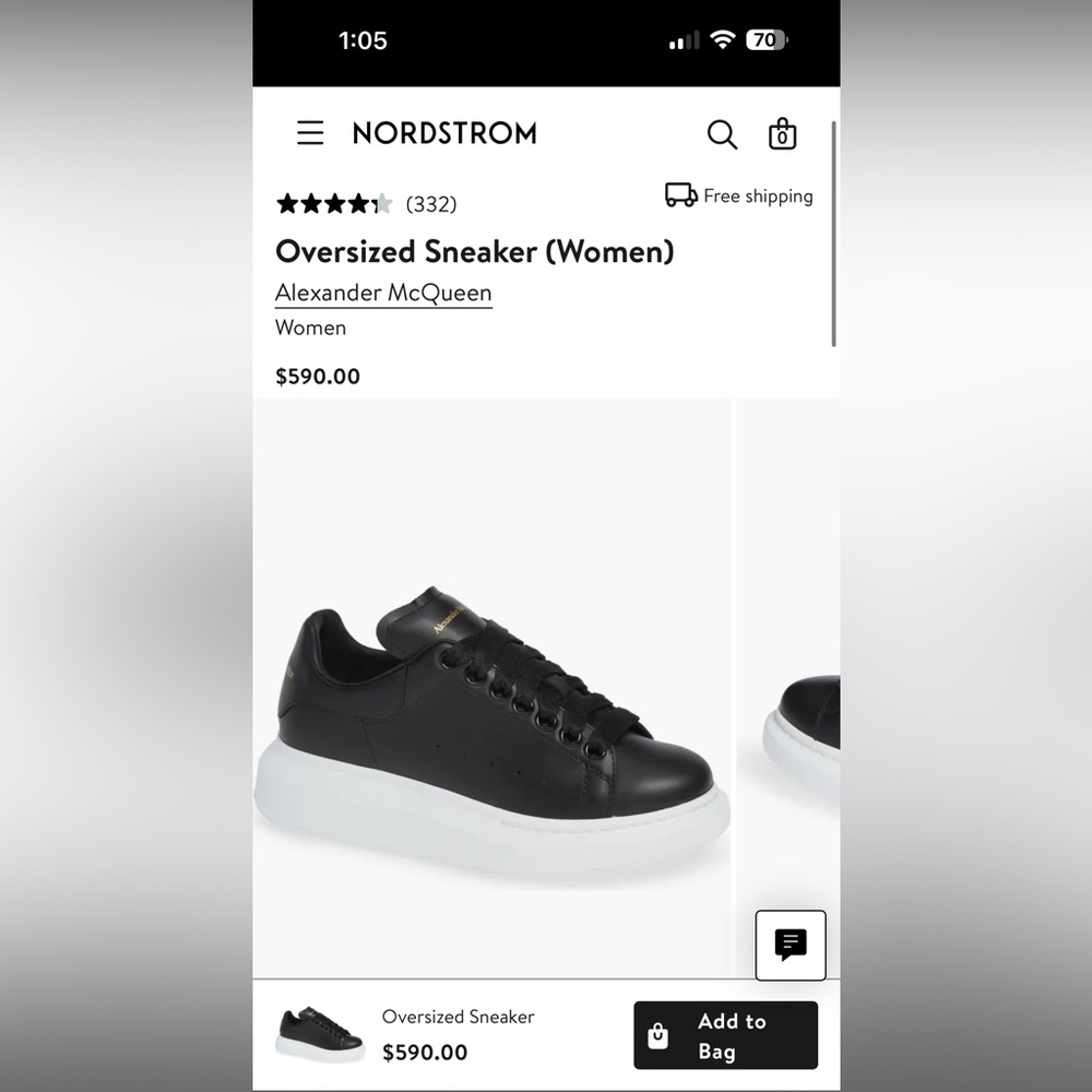 Black Womens Alexander McQueens. Womens size 6 (36 EU).